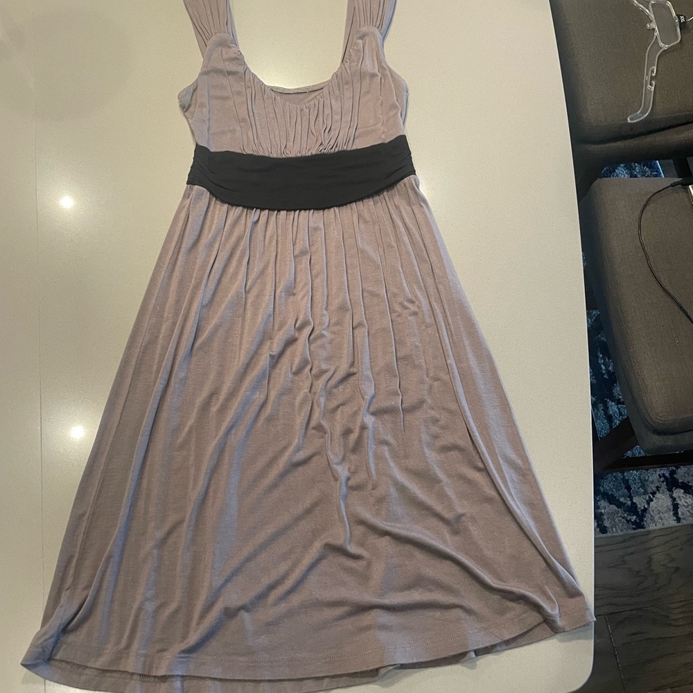 Elegant Gray Sleeveless Dress